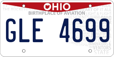 OH license plate GLE4699