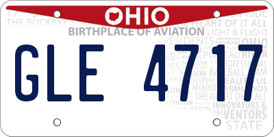 OH license plate GLE4717