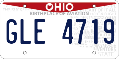 OH license plate GLE4719