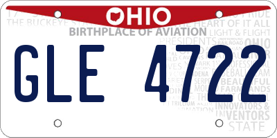 OH license plate GLE4722