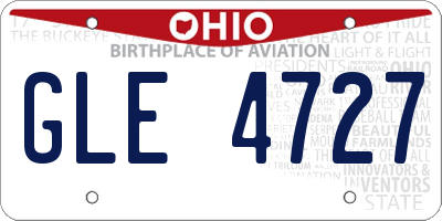OH license plate GLE4727