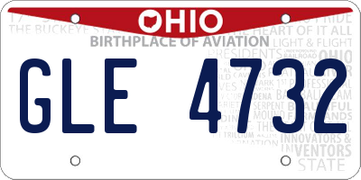 OH license plate GLE4732