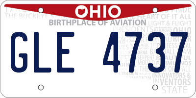 OH license plate GLE4737