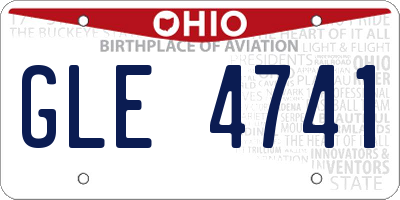 OH license plate GLE4741