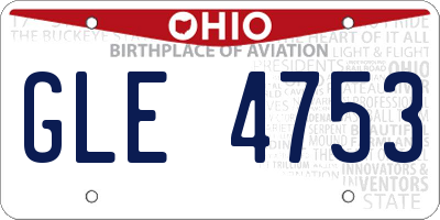 OH license plate GLE4753