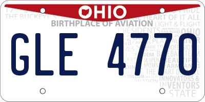 OH license plate GLE4770