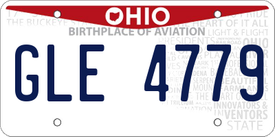 OH license plate GLE4779