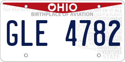 OH license plate GLE4782