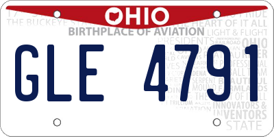 OH license plate GLE4791