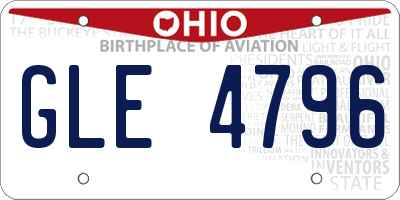 OH license plate GLE4796
