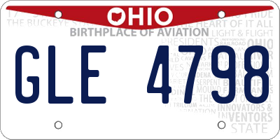 OH license plate GLE4798