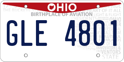 OH license plate GLE4801