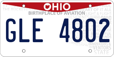 OH license plate GLE4802