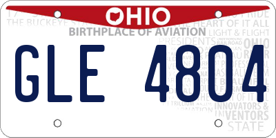 OH license plate GLE4804
