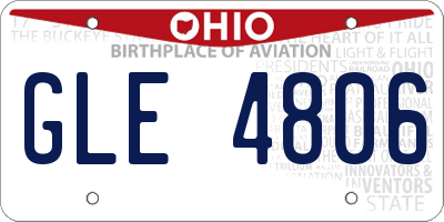 OH license plate GLE4806
