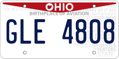 OH license plate GLE4808