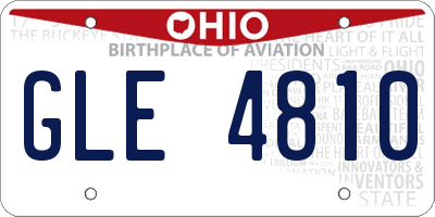 OH license plate GLE4810