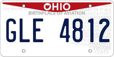 OH license plate GLE4812