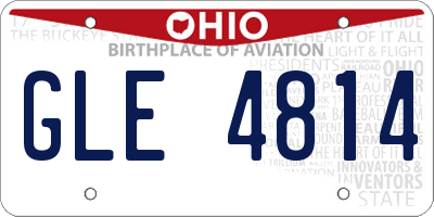 OH license plate GLE4814