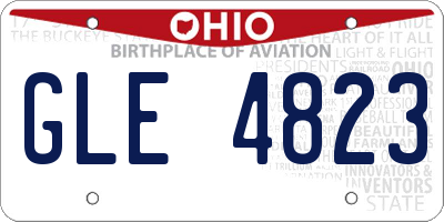 OH license plate GLE4823