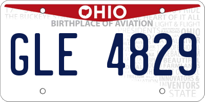 OH license plate GLE4829