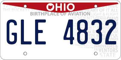 OH license plate GLE4832