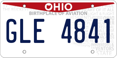 OH license plate GLE4841