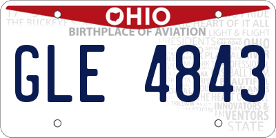 OH license plate GLE4843