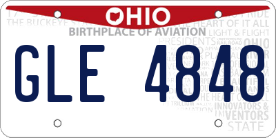 OH license plate GLE4848