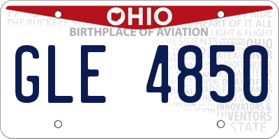 OH license plate GLE4850