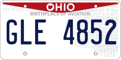 OH license plate GLE4852