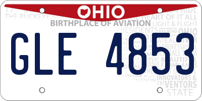 OH license plate GLE4853