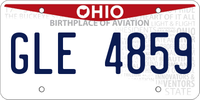 OH license plate GLE4859