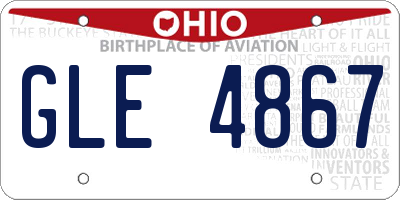OH license plate GLE4867
