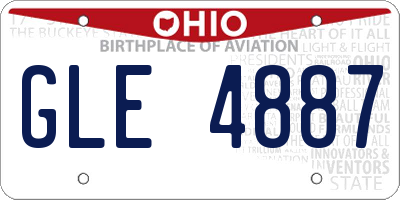 OH license plate GLE4887