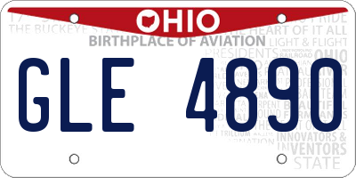 OH license plate GLE4890