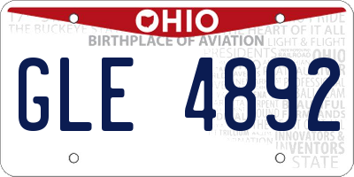 OH license plate GLE4892