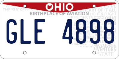 OH license plate GLE4898