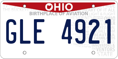 OH license plate GLE4921