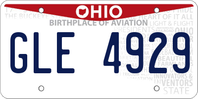 OH license plate GLE4929