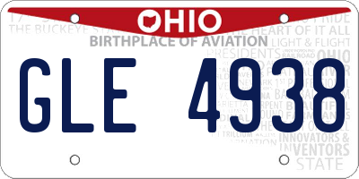 OH license plate GLE4938