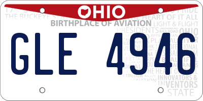 OH license plate GLE4946