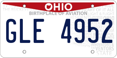 OH license plate GLE4952