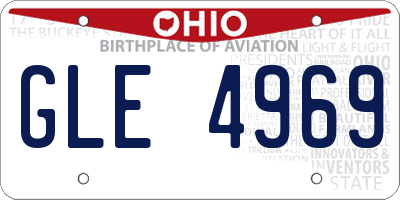 OH license plate GLE4969