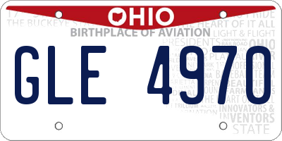 OH license plate GLE4970