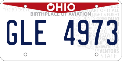 OH license plate GLE4973