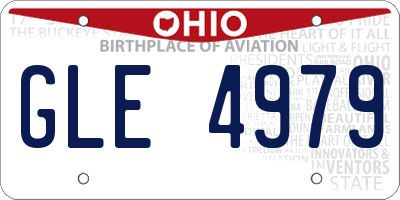 OH license plate GLE4979