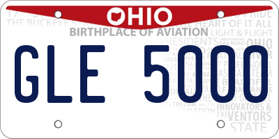 OH license plate GLE5000
