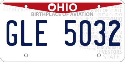 OH license plate GLE5032