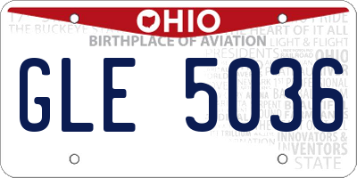 OH license plate GLE5036